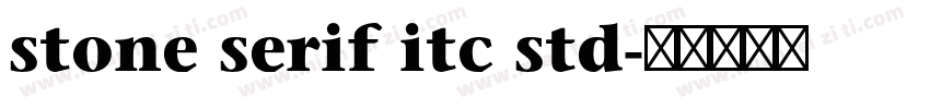 stone serif itc std字体转换